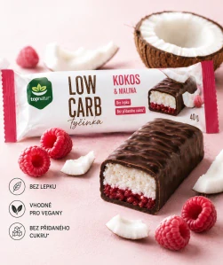 LOW CARB TYČINKA KOKOS A MALINA
